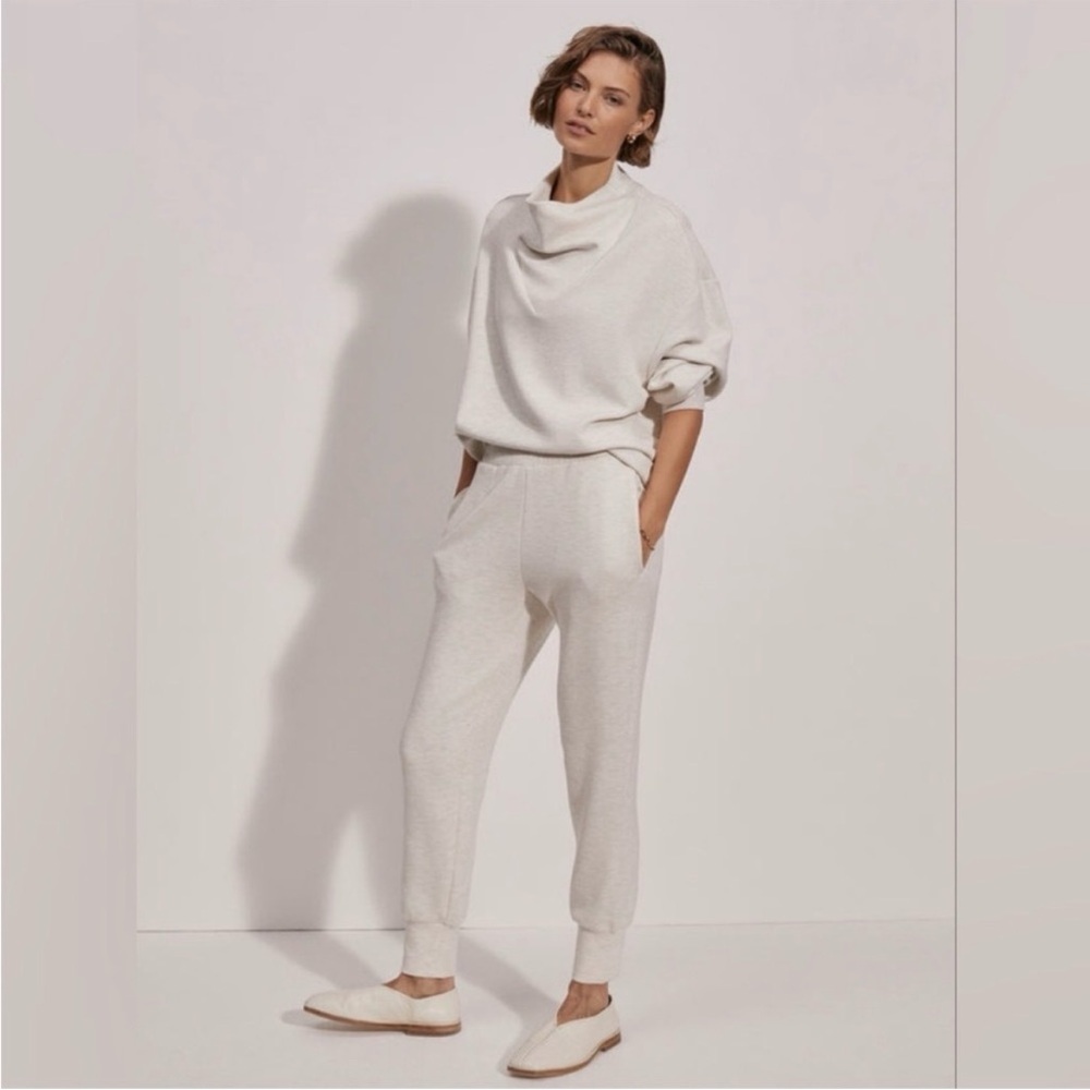 NWT Varley The Slim Ivory Cuff Pant‎ Double Soft Fabric Size Medium
